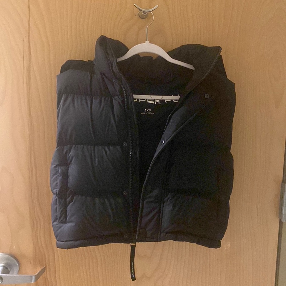 ARITZIA THE SUPER PUFF SHORT VEST BLACK XXS